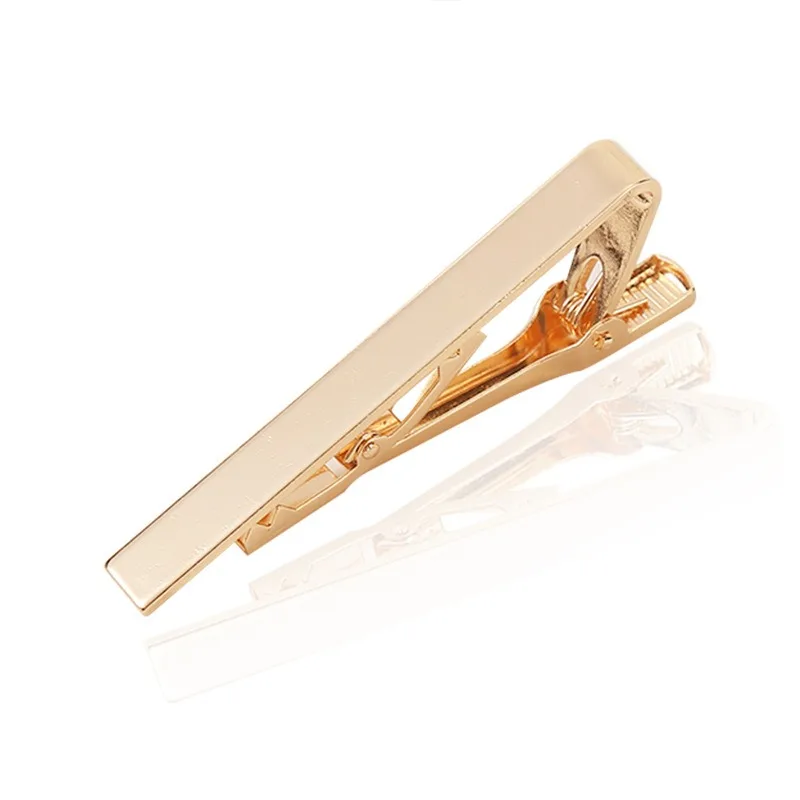 Klassisk slipsenål i guld med klemme